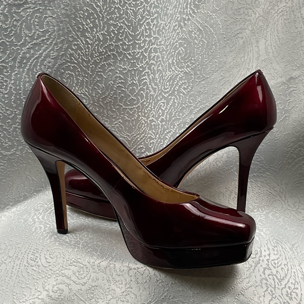 ANTONIO MELANI Women’s Sz9.5 Deep Red Heels - Picture 1 of 8